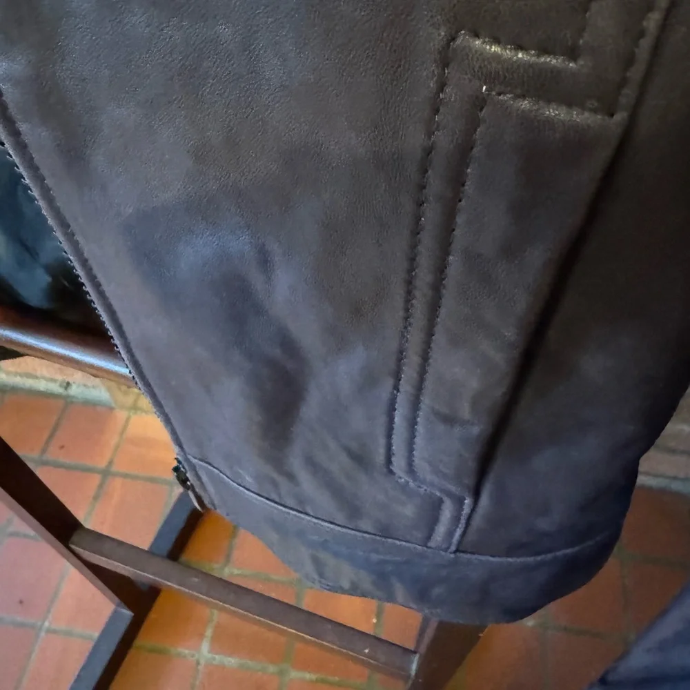 Soia & Kyo Dark purple Brown Bomber leather jacket size S in great condition - Picture 8 of 12